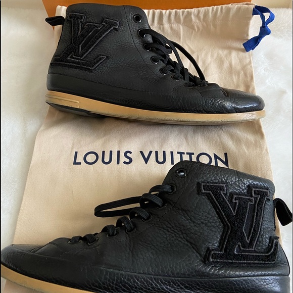 Authentic Louis Vuitton Leather Sneaker Boots sz 7 - Picture 9 of 15